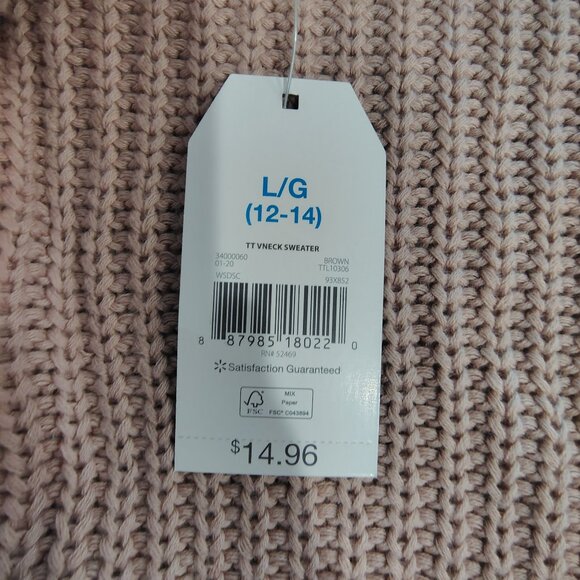 New beige Time and Tru brand sweater (size L) - Picture 7 of 12